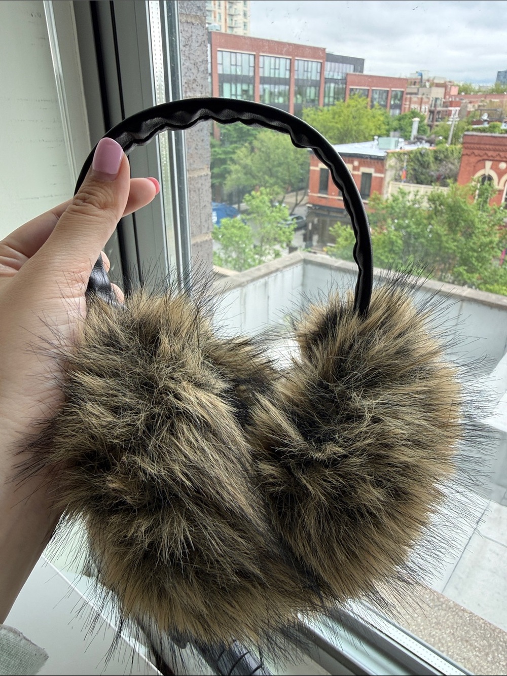 Faux Fur Earmuffs - Brown